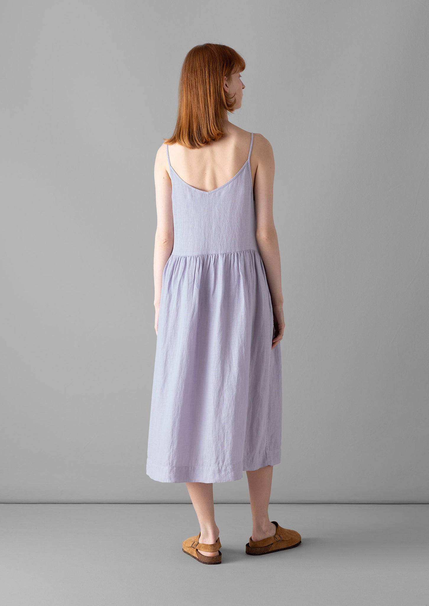 Garment Dyed Linen Lounge Dress | Blue Stone