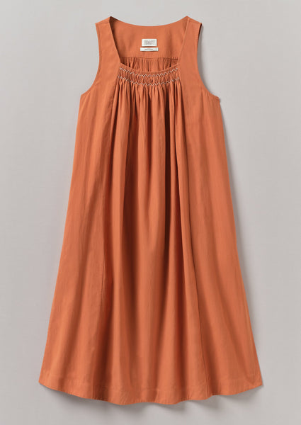 Smocked Cotton Poplin Nightdress