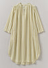 Canopy Stripe Organic Cotton Kaftan | Ecru/Washed Lime