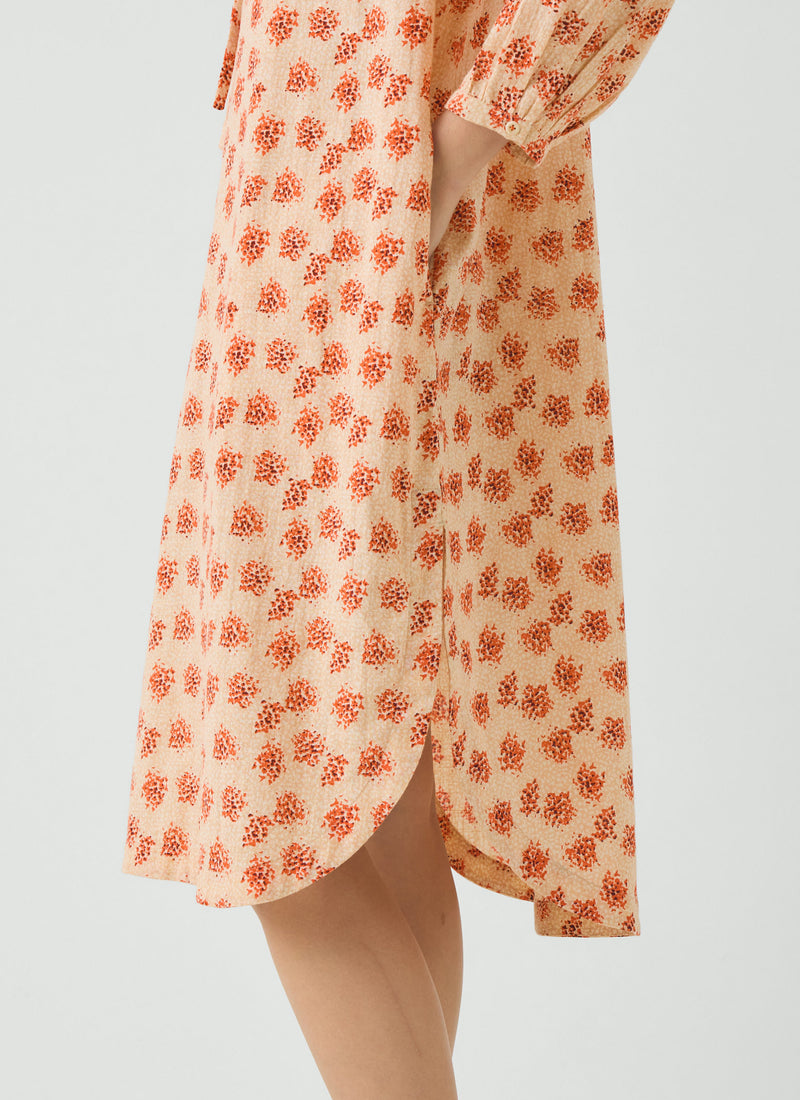 Bloom Print Cotton Nightdress | Sand/Multi