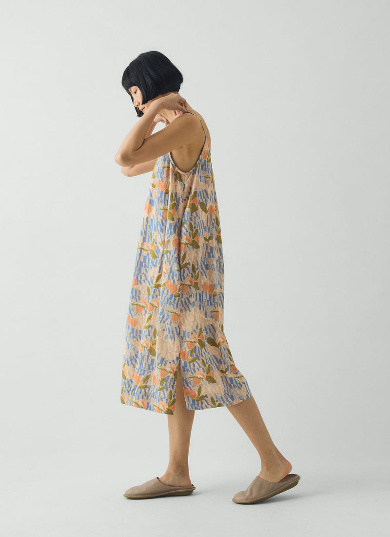 Picnic Print Cotton Nightdress | Ecru/Multi