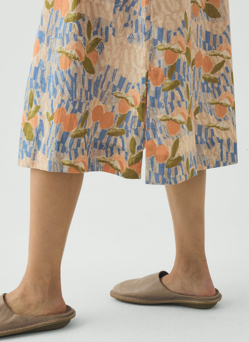 Picnic Print Cotton Nightdress | Ecru/Multi