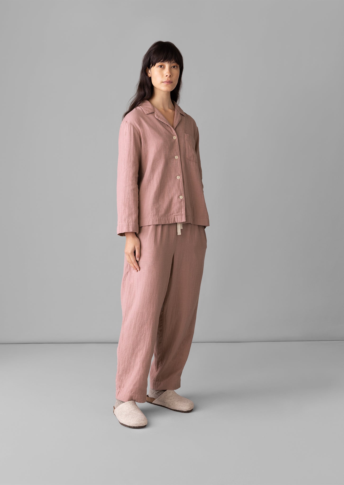 Mia Soft Double Cotton Pyjamas | Pink