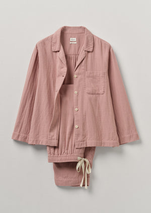 Mia Soft Double Cotton Pyjamas | Pink