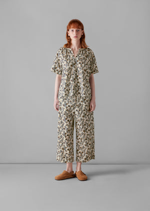 Wild Meadow Block Print Pyjamas | Storm Blue