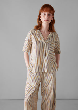 Scout Stripe Cotton Pyjamas | Marigold