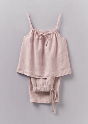 Garment Dyed Linen Pyjamas | Washed Pink
