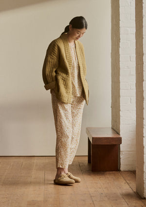 Scattered Kite Print Cotton Pyjamas | Ecru/Multi