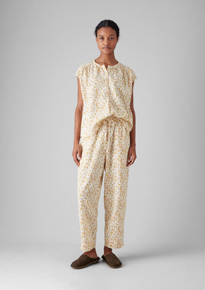 Scattered Kite Print Cotton Pyjamas | Ecru/Multi