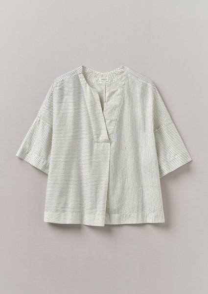 Stripe Block Print Lounge Top Chalk Mid