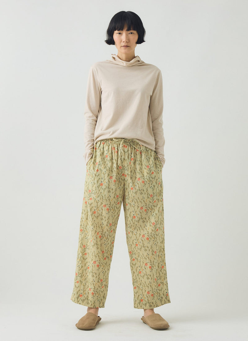 Seaweed Print Pyjama Trousers | Light Sage