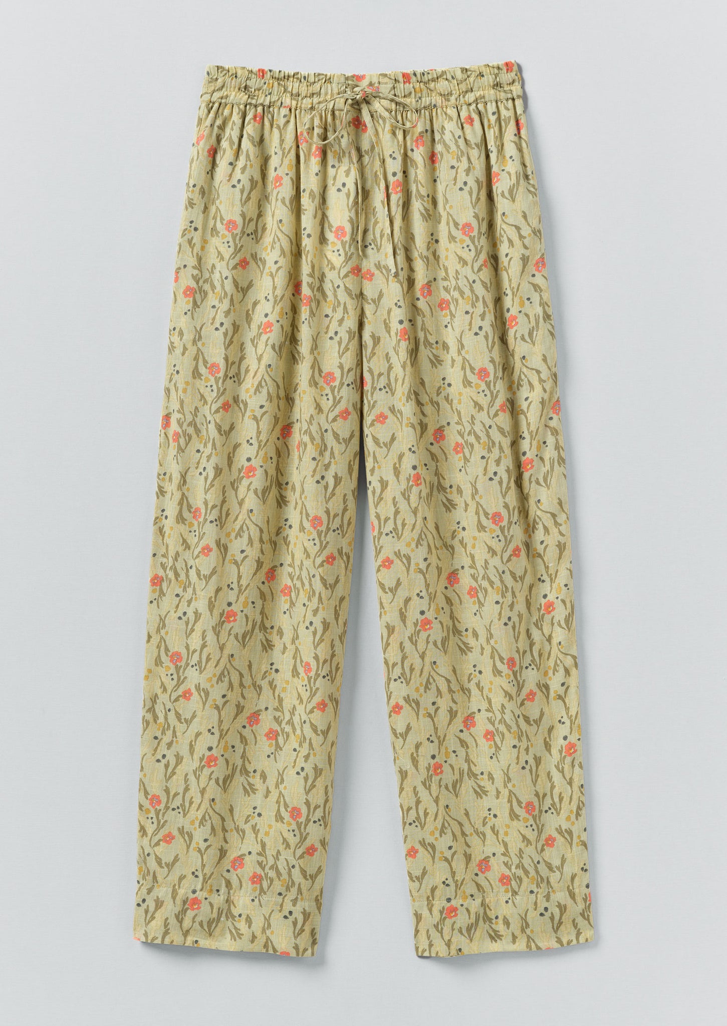 Seaweed Print Pyjama Trousers | Light Sage