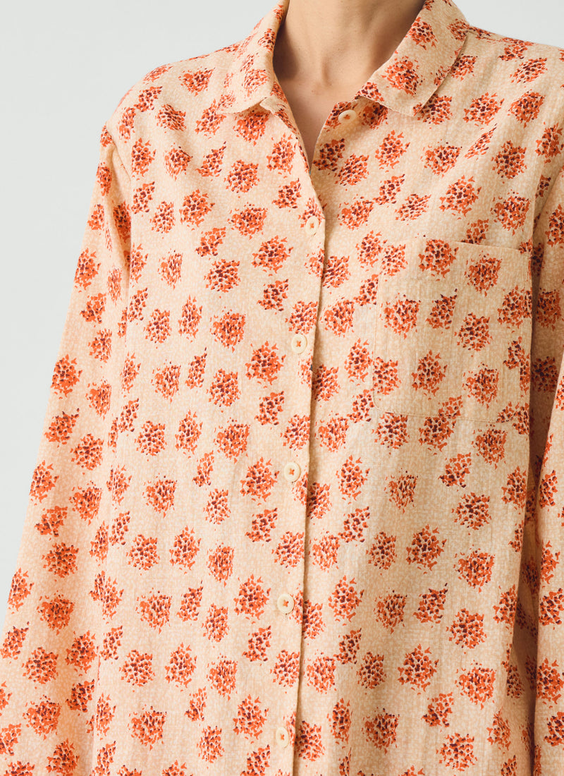 Bloom Print Cotton Pyjamas | Sand/Multi