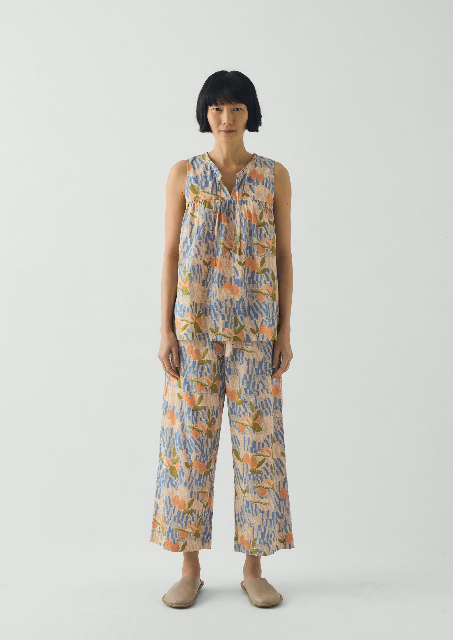 Tupc Pyjamas Picnic Print Cotton Pyjamas | Ecru/Multi | TOAST