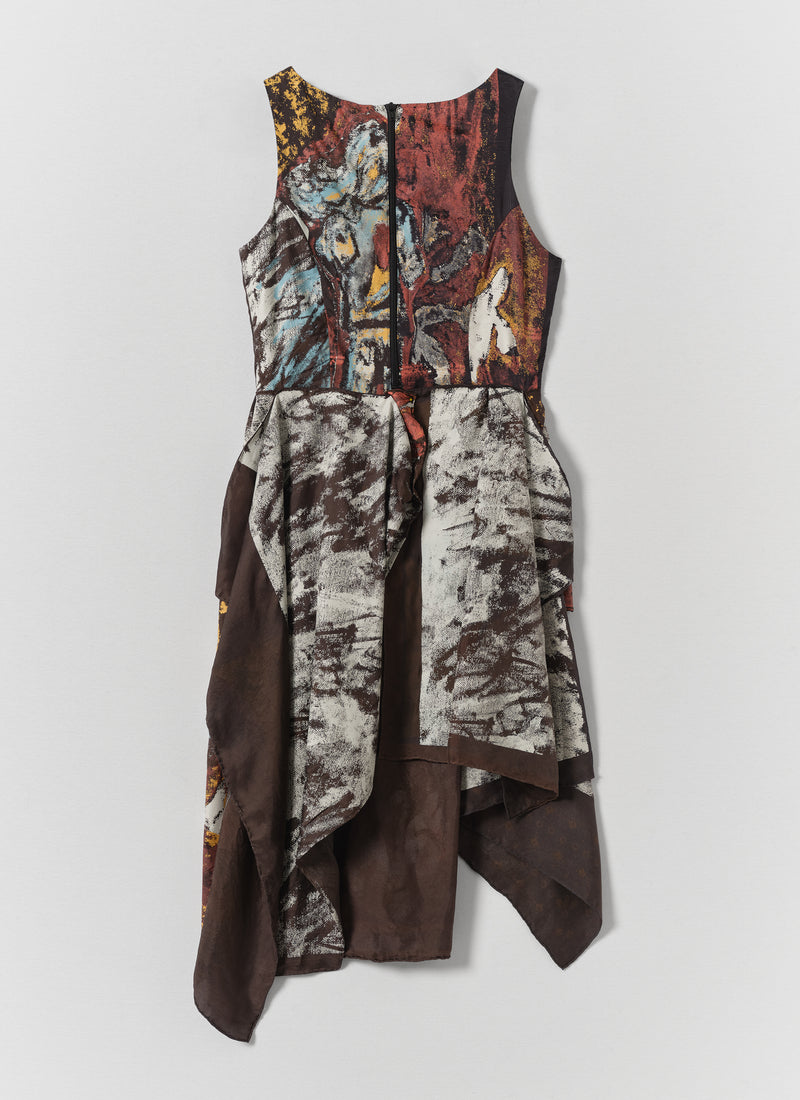 Renewed Draped Silk Top By Bethany Williams | Brown Multi