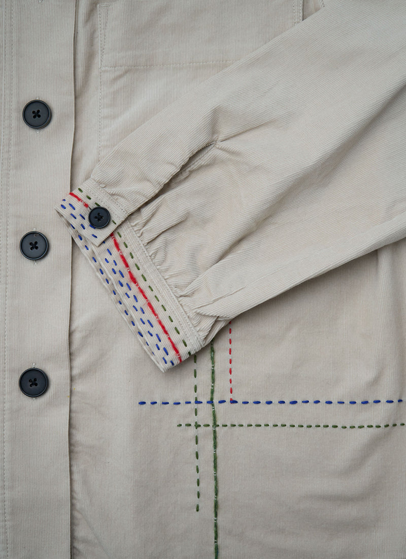 Renewed Patch Pocket Organic Cord Shirt Size 14 (070) | Moonstone