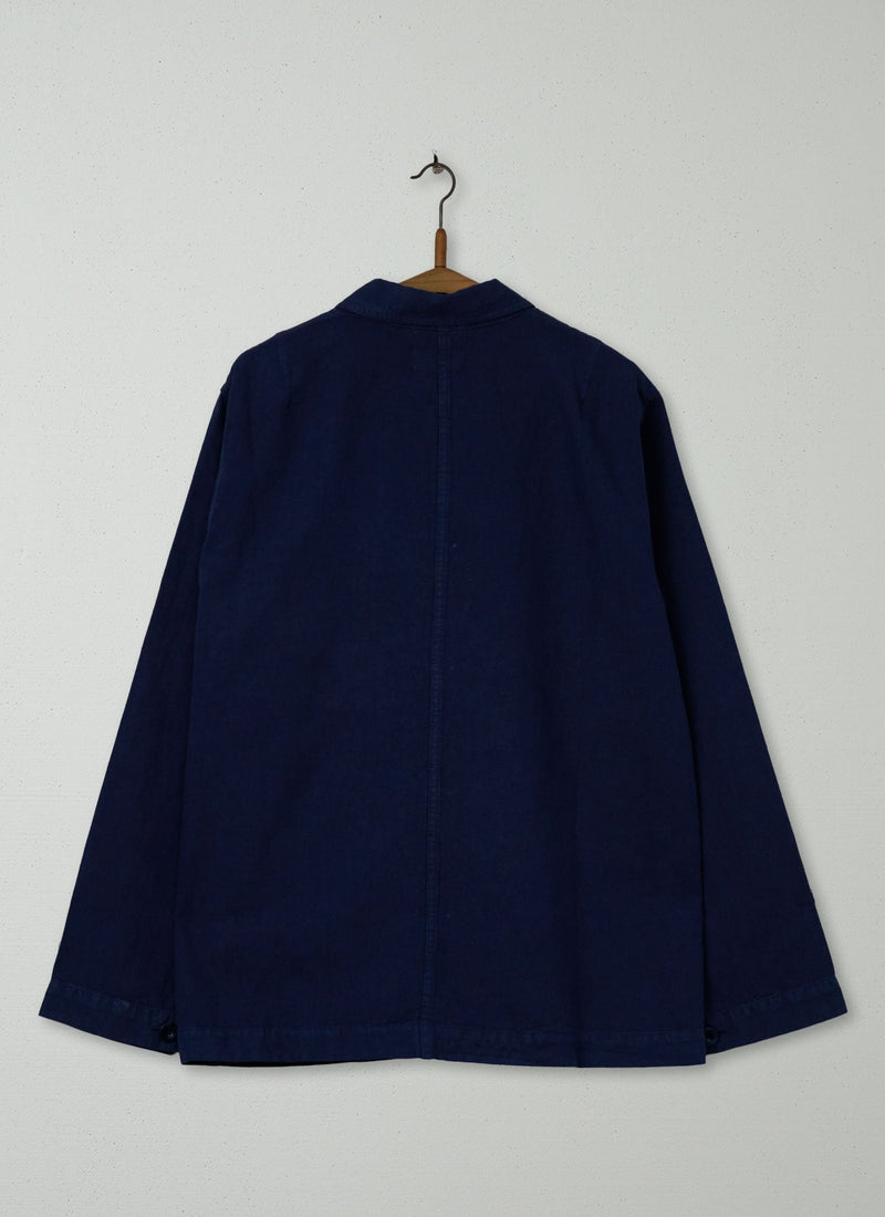 Reworn Mens Herringbone Jacket Size S (053) | Dark Indigo