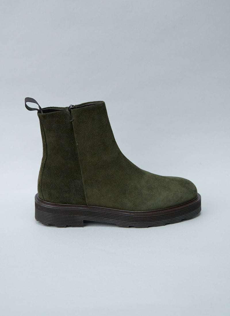 Reworn Sturlini Suede Boots Size 38 (672) | Green
