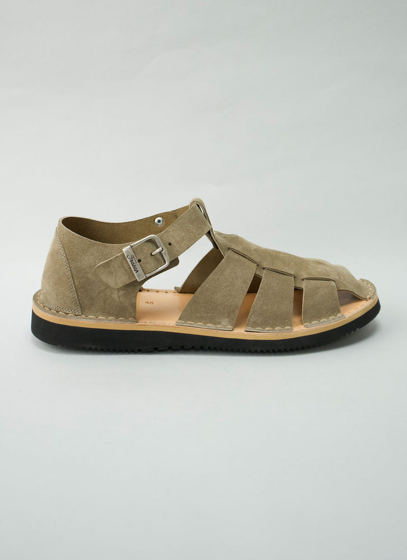 Reworn Mens Fracap Sandals Size 45 (034) | Oyster Grey