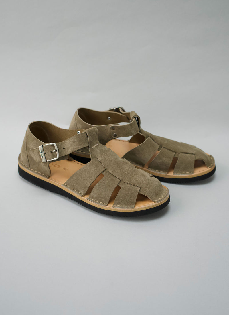 Reworn Mens Fracap Sandals Size 45 (034) | Oyster Grey