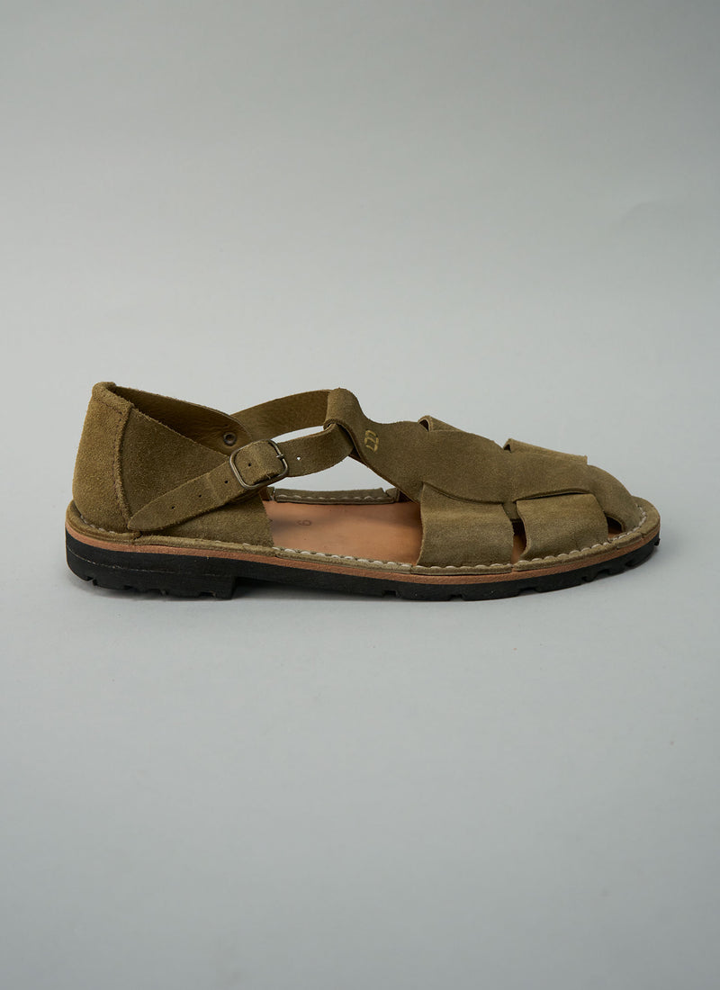 Reworn Steve Mono Sandals Size 38 (646) | Khaki