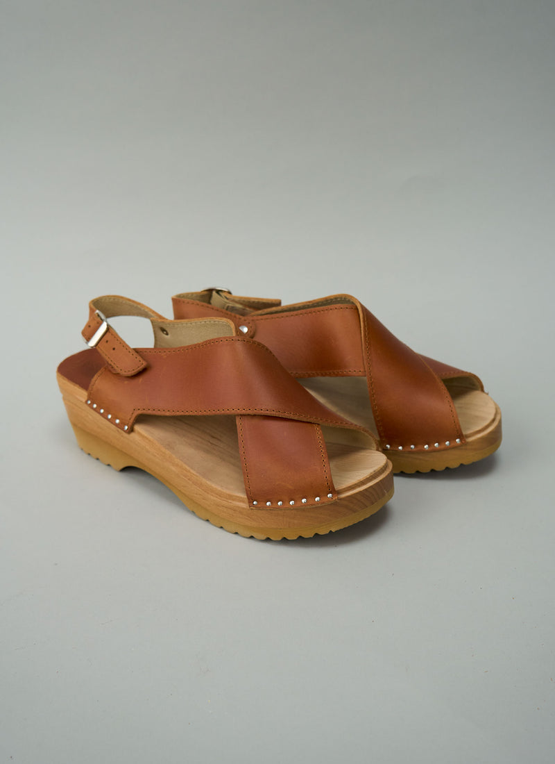 Reworn Troentorp Clog Sandals Size 40 (583) | Tan