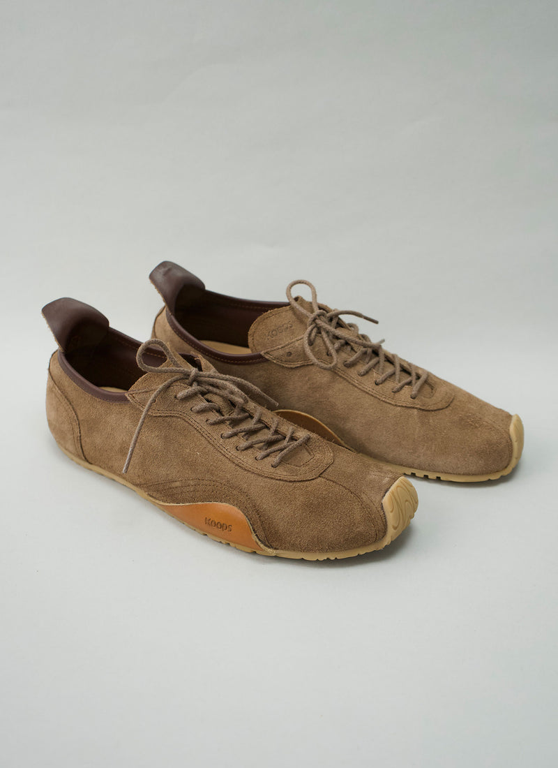 Reworn Koops Suede Trainers Size 41 (768) | Wood