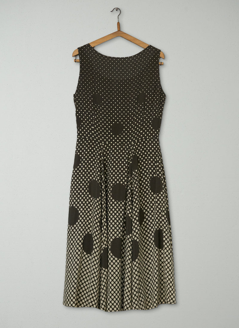 Reworn Shadow Polka Dress Size 12 (1943) | Multi