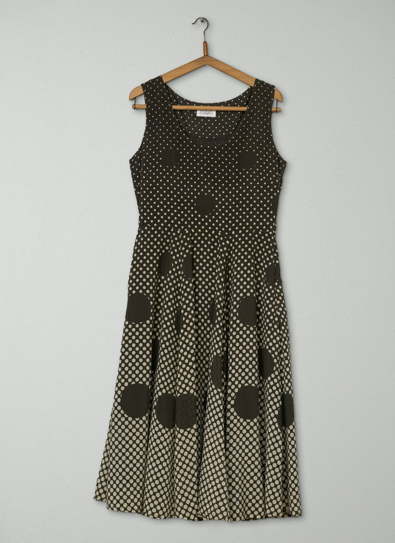 Reworn Shadow Polka Dress Size 12 (1943) | Multi