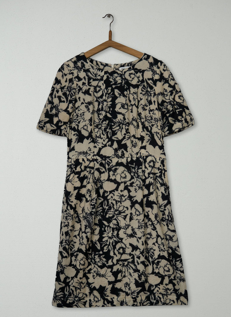 Reworn Inked Floral Dress Size 10 (2238) | Multi