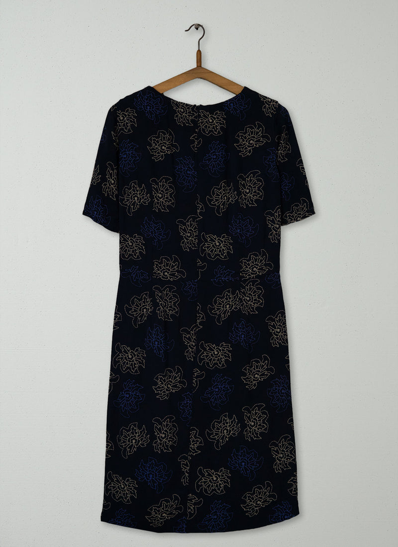 Reworn Dotted Flower Dress Size 10 (1926) | Multi