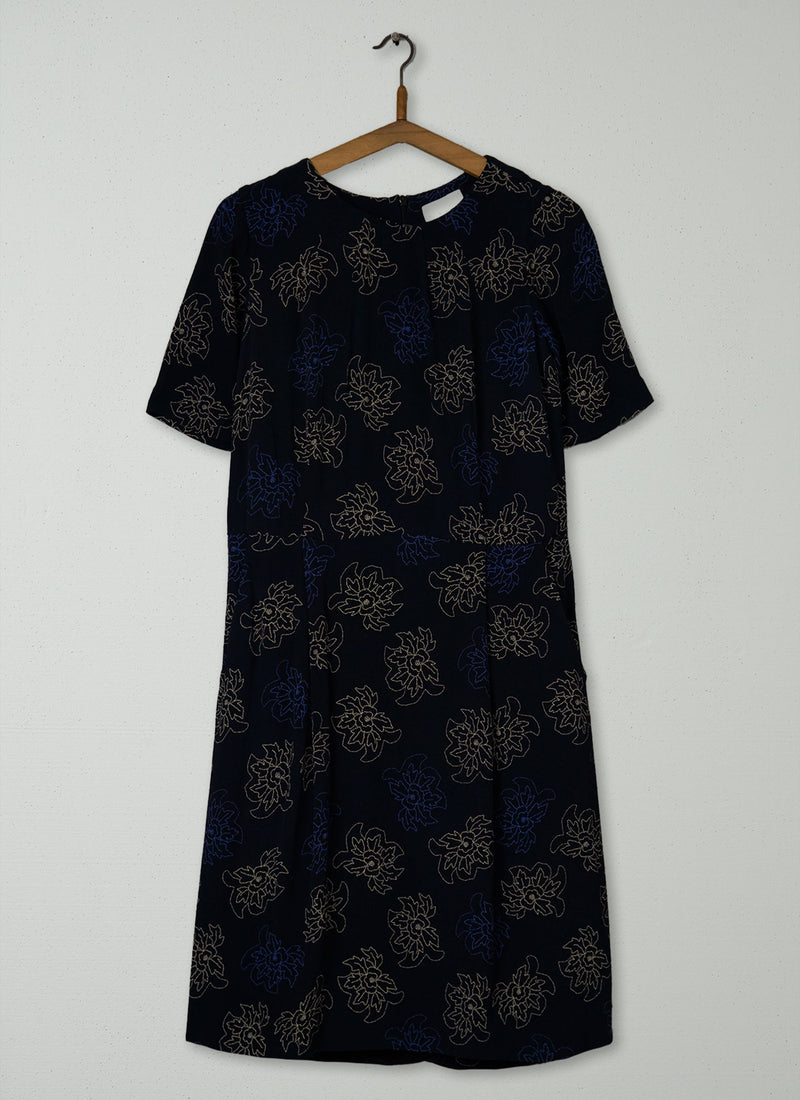 Reworn Dotted Flower Dress Size 10 (1926) | Multi