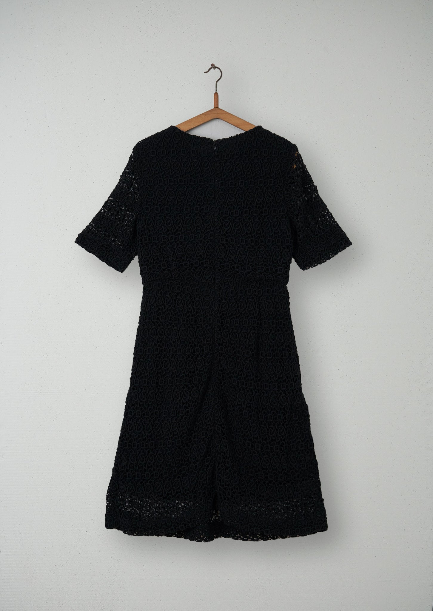 Reworn Lace Dress Size 12 (113) | Black