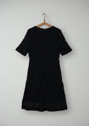 Reworn Lace Dress Size 12 (113) | Black