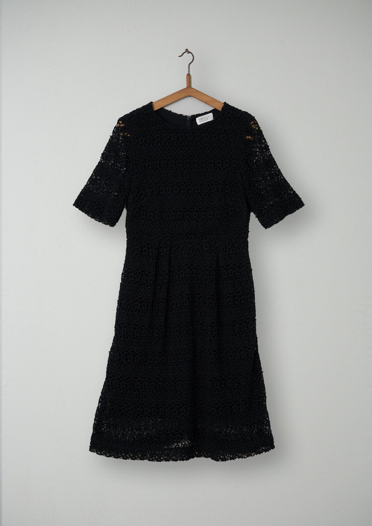 Reworn Lace Dress Size 12 (113) | Black