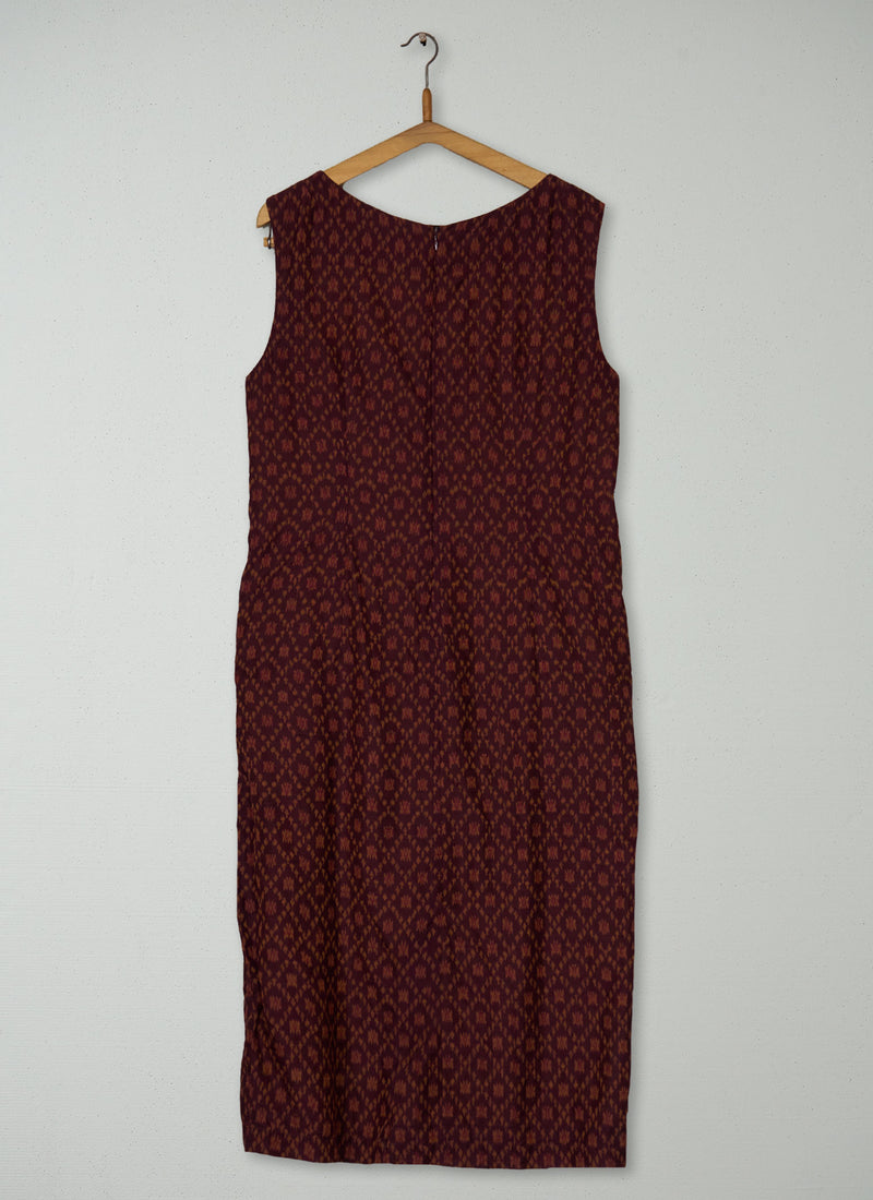Reworn Ikat Colum Dress Size 14 (1851) | Multi