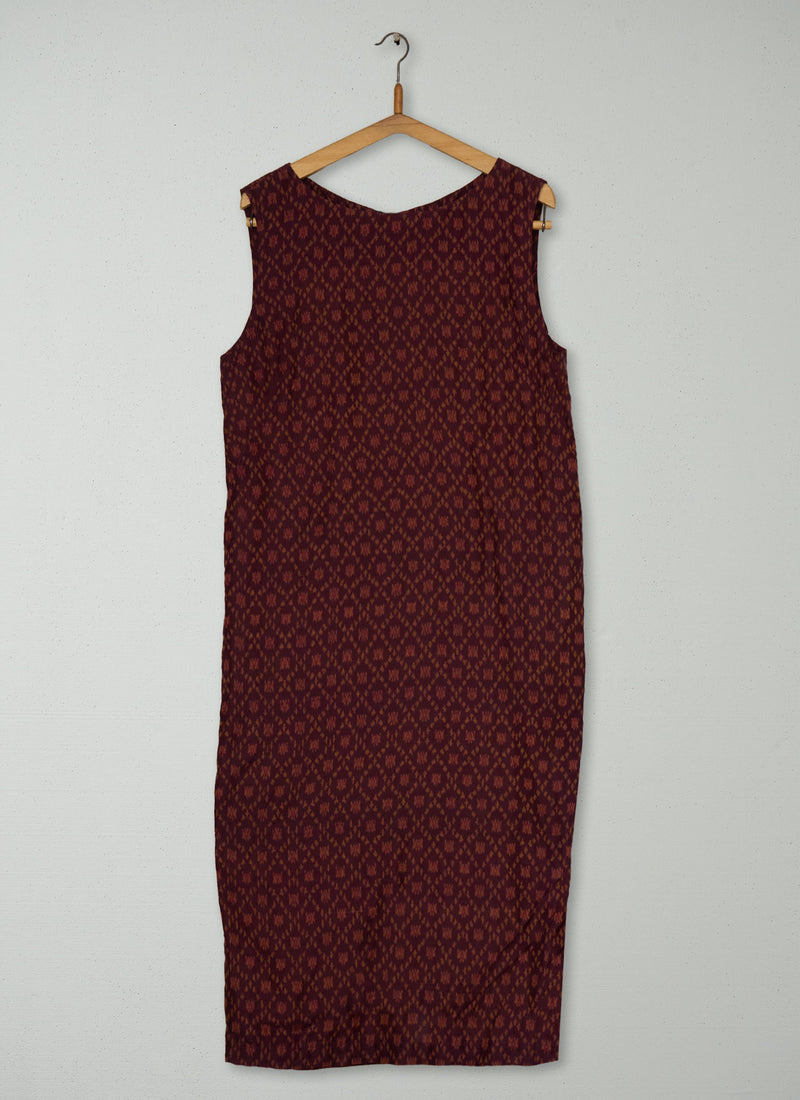 Reworn Ikat Column Dress Size 14 (1875) | Multi