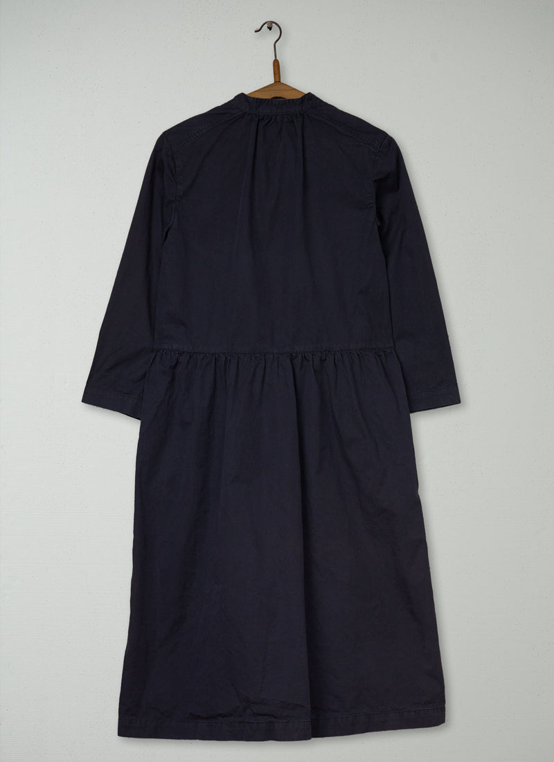 Reworn Gathered Waist Dress Size 8 (1916) | Storm Blue
