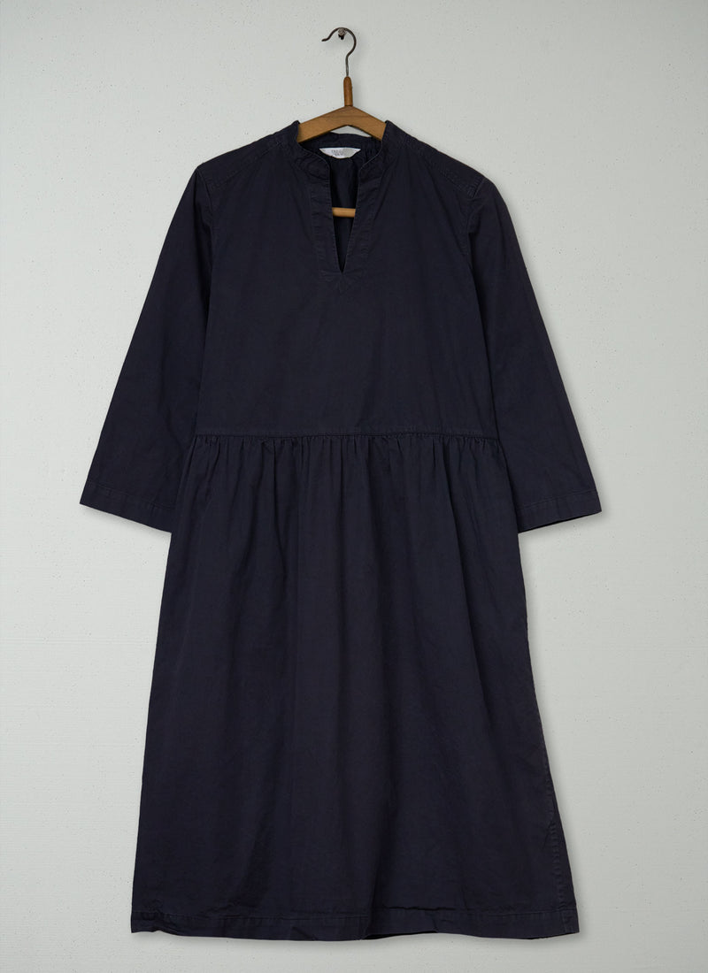 Reworn Gathered Waist Dress Size 8 (1916) | Storm Blue