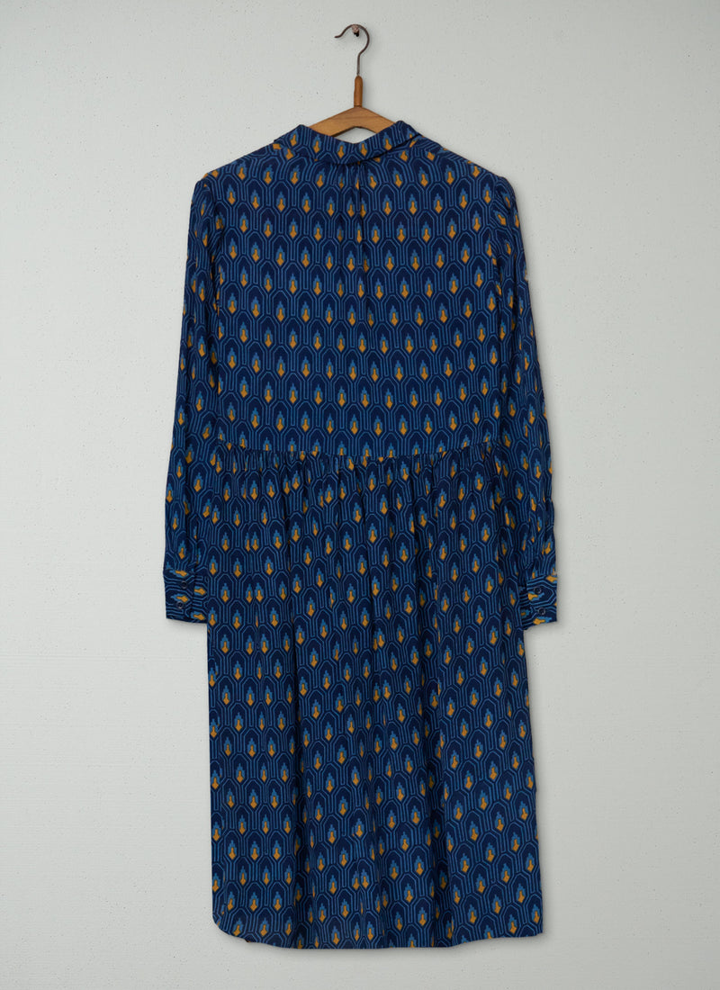 Reworn Lattice Print Dress Size 6 (1800) | Multi