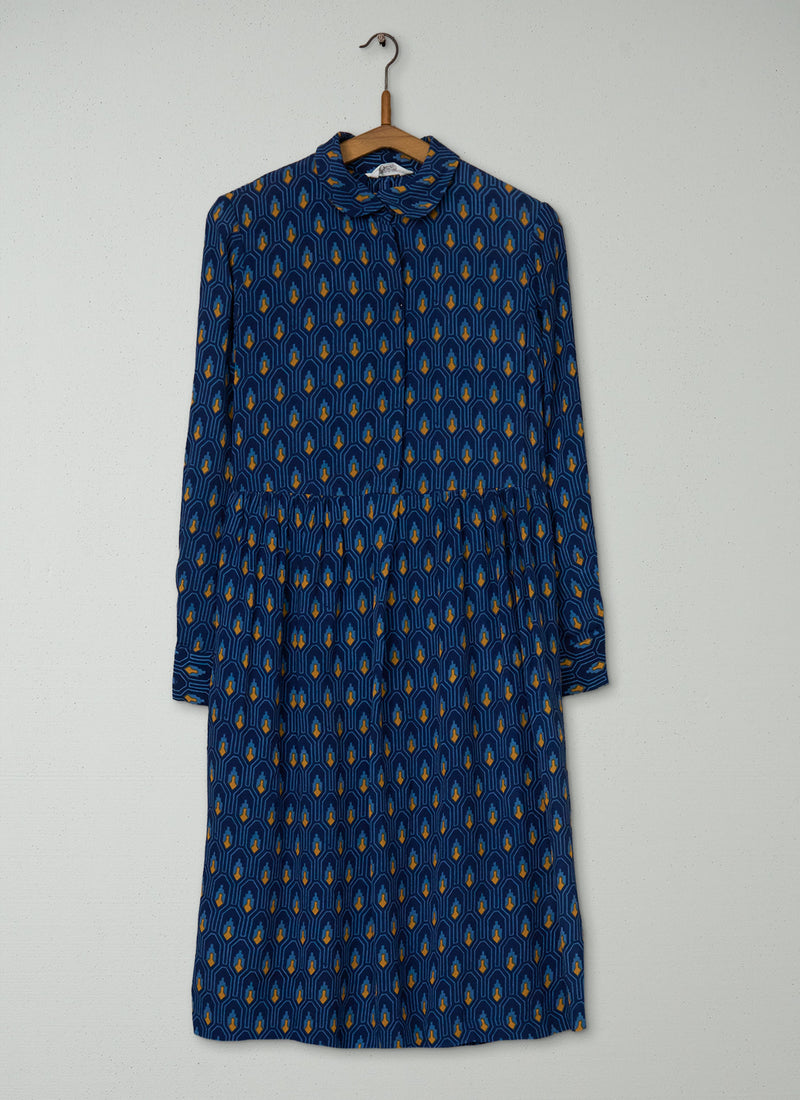 Reworn Lattice Print Dress Size 6 (1800) | Multi
