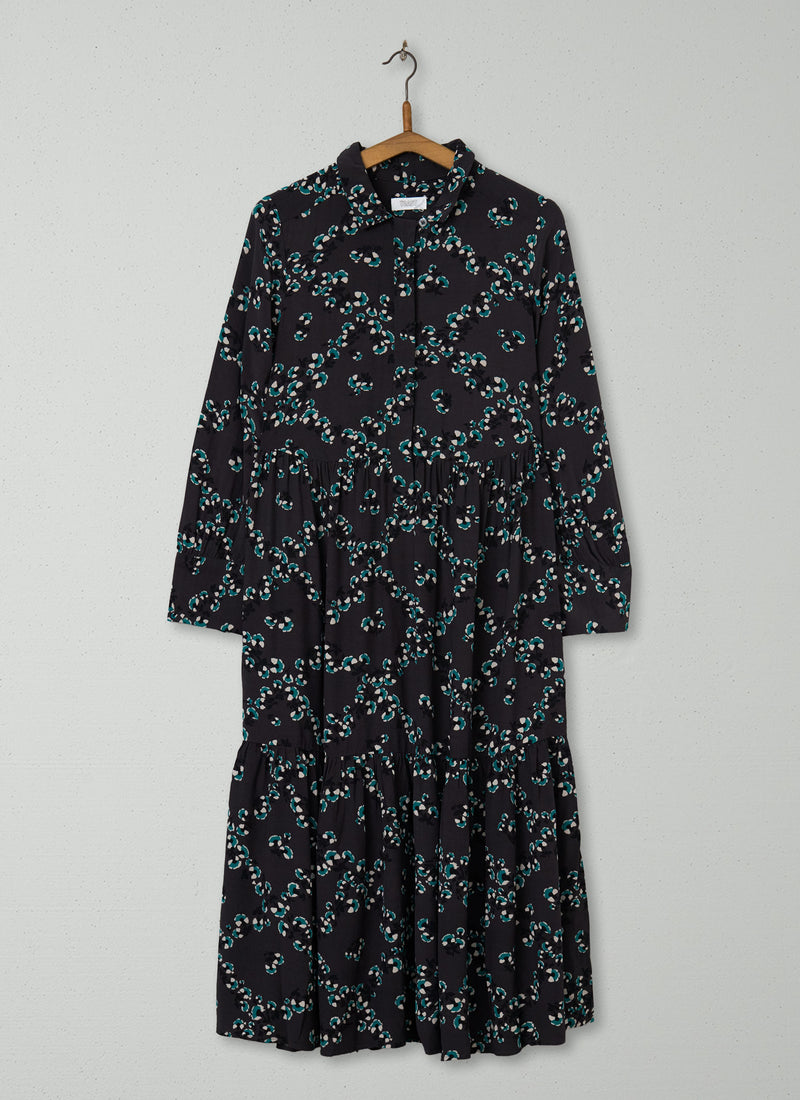 Reworn Floral Print Shirt Dress Size 16 (1967) | Multi
