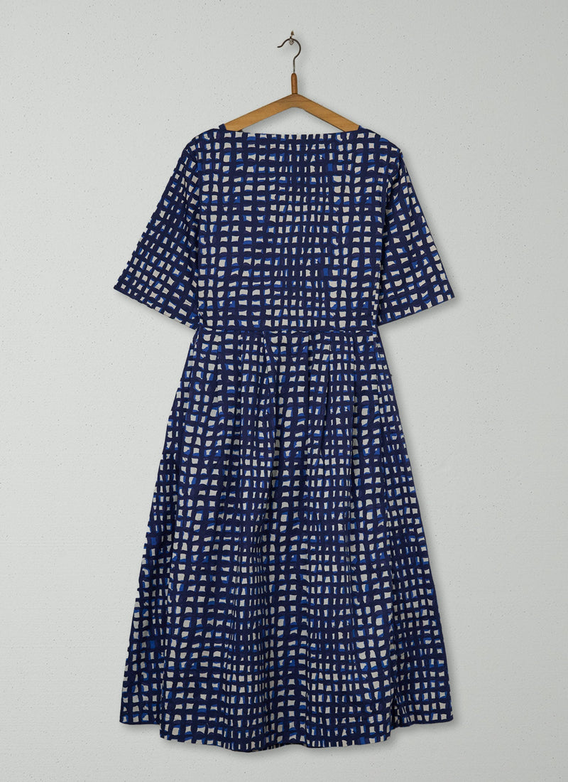 Reworn Anni Print Poplin Dress Size 14 (2226) | Multi