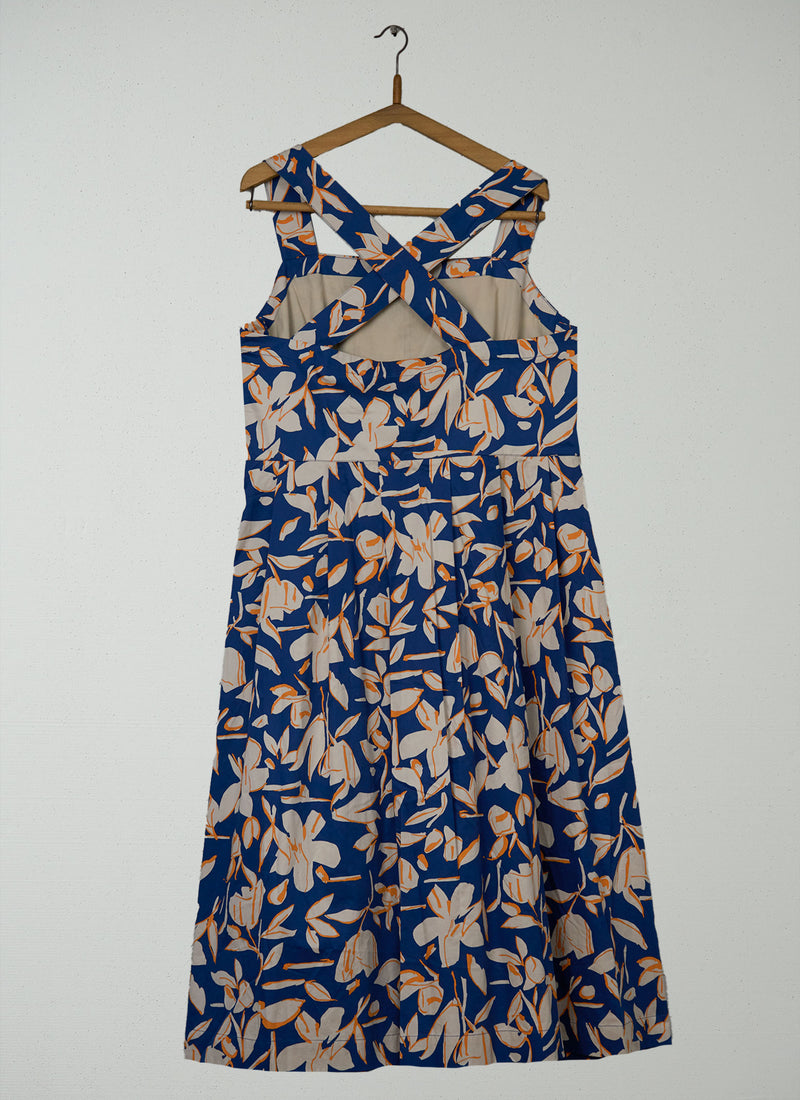 Reworn Cotton Floral Print Dress Size 18 (1716) | River Blue
