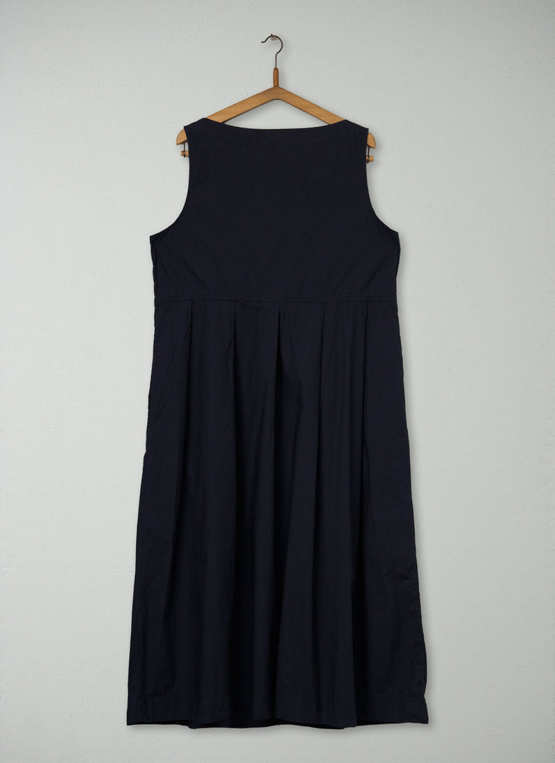 Reworn Poplin Pleated Dress Size 18 (1002) | Blue Grey