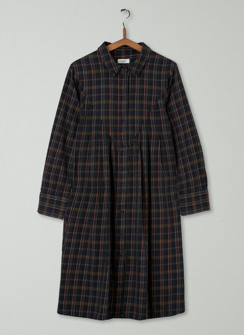 Reworn Cotton Swingy Shirt Dress Size 18 (1996) | Multi