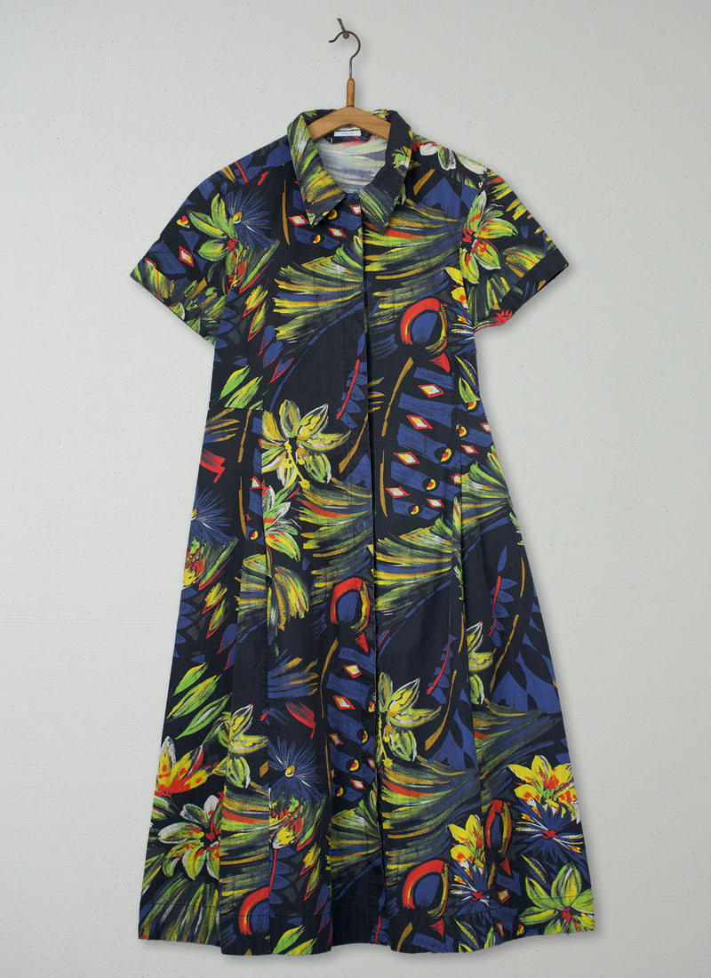 Reworn Vivace Print Shirt Dress Size 10 (2123) | Multi