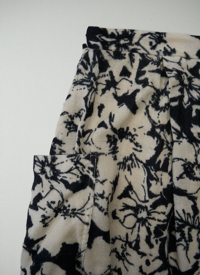Reworn Inked Floral Skirt Size 10 (394) | Multi