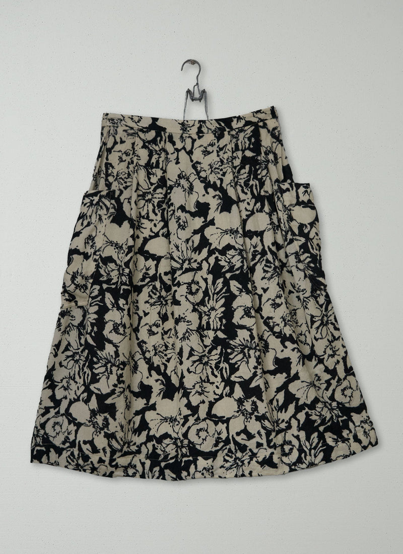 Reworn Inked Floral Skirt Size 10 (394) | Multi