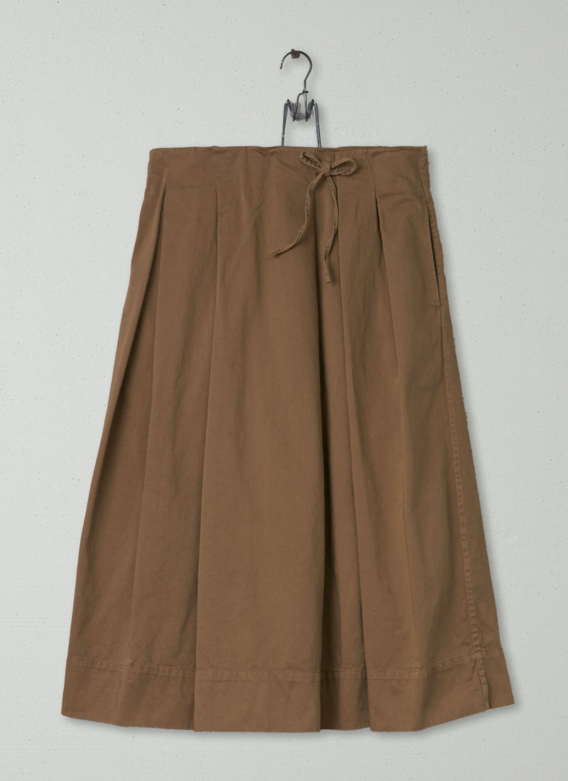 Reworn Cotton Sateen Skirt Size 8 (356) | Sand Dune